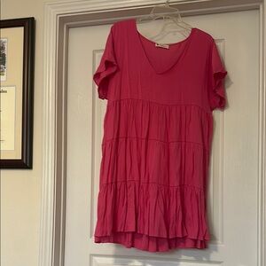 Flowy Pink Tiered Top